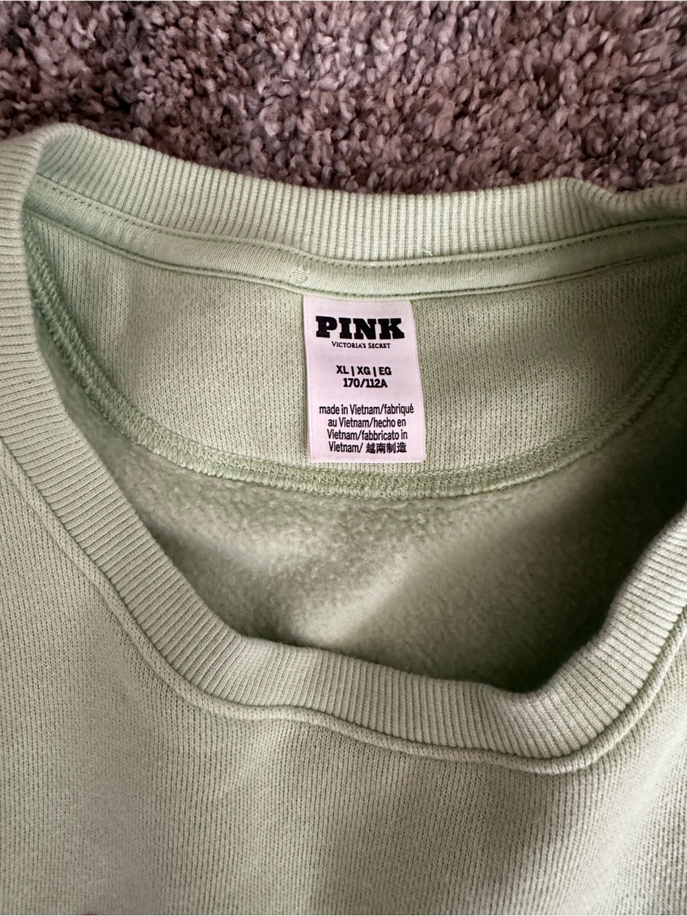 PINK Victoria's Secret Mint Green Pullover Sweatshirt